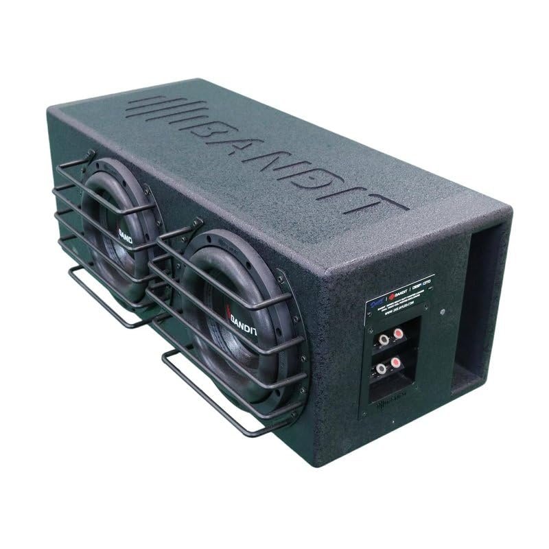 DEEJAY LED BANDIT2X8 Despacito Dual Two 8-inch Subwoofers in A Box Cabinet 1000 Wrms 2000 Watts Peak with Grill Guard and Two Voice Coils 2 ohms Each