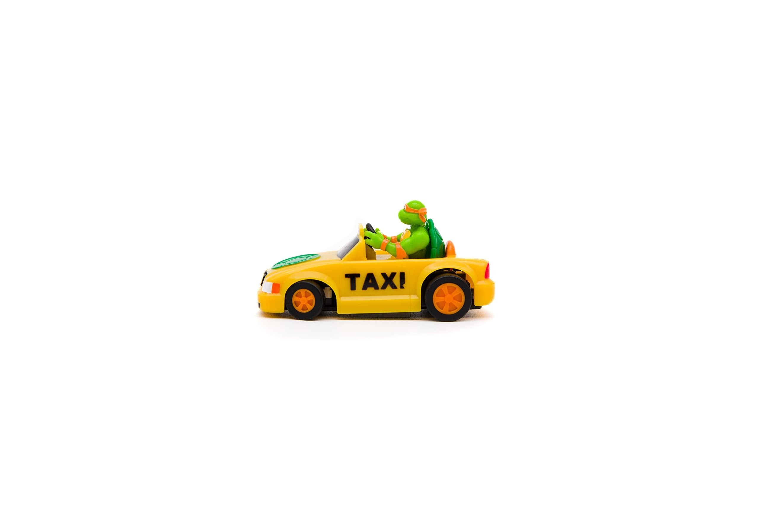 Teenage Mutant Ninja Turtles Toy, Michelangelo Micro Shell Racer Vehicle, TMNT Ninja Racing Toy for Kids, Classic Edition for Kids, Ages 3+