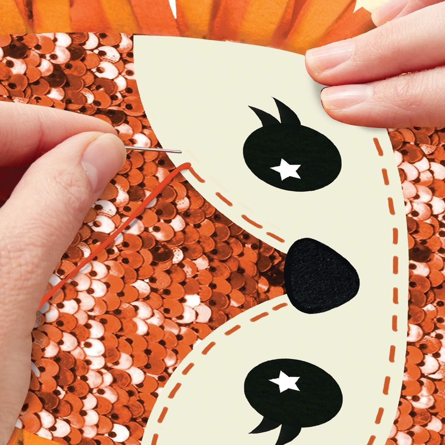 ALEX DIY Knot-A Fox Sequin Plush