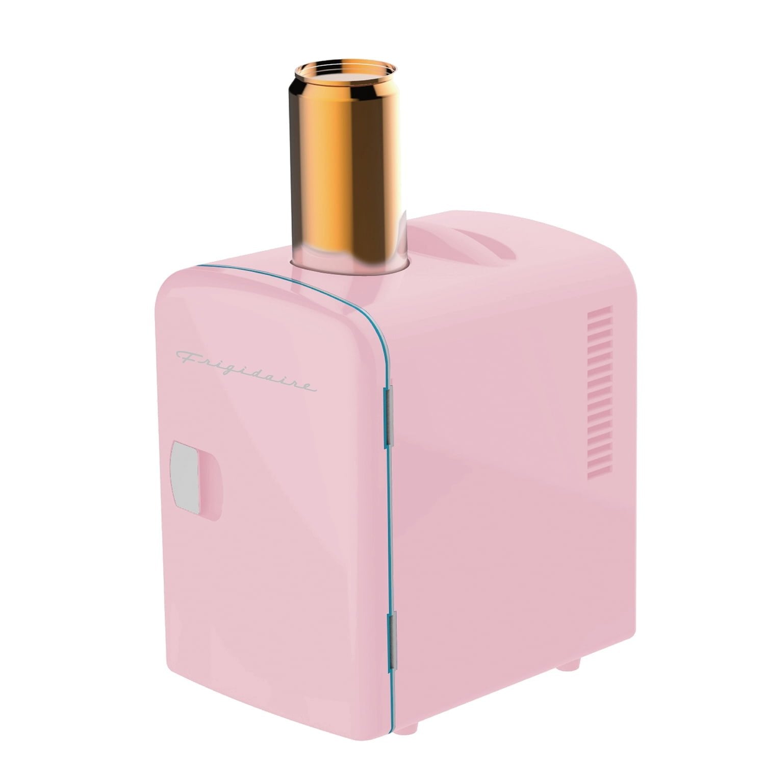 Frigidaire 6-Can Mini Fridge with Can Holder on Top (Pink), EFMIS149-PINK-COM