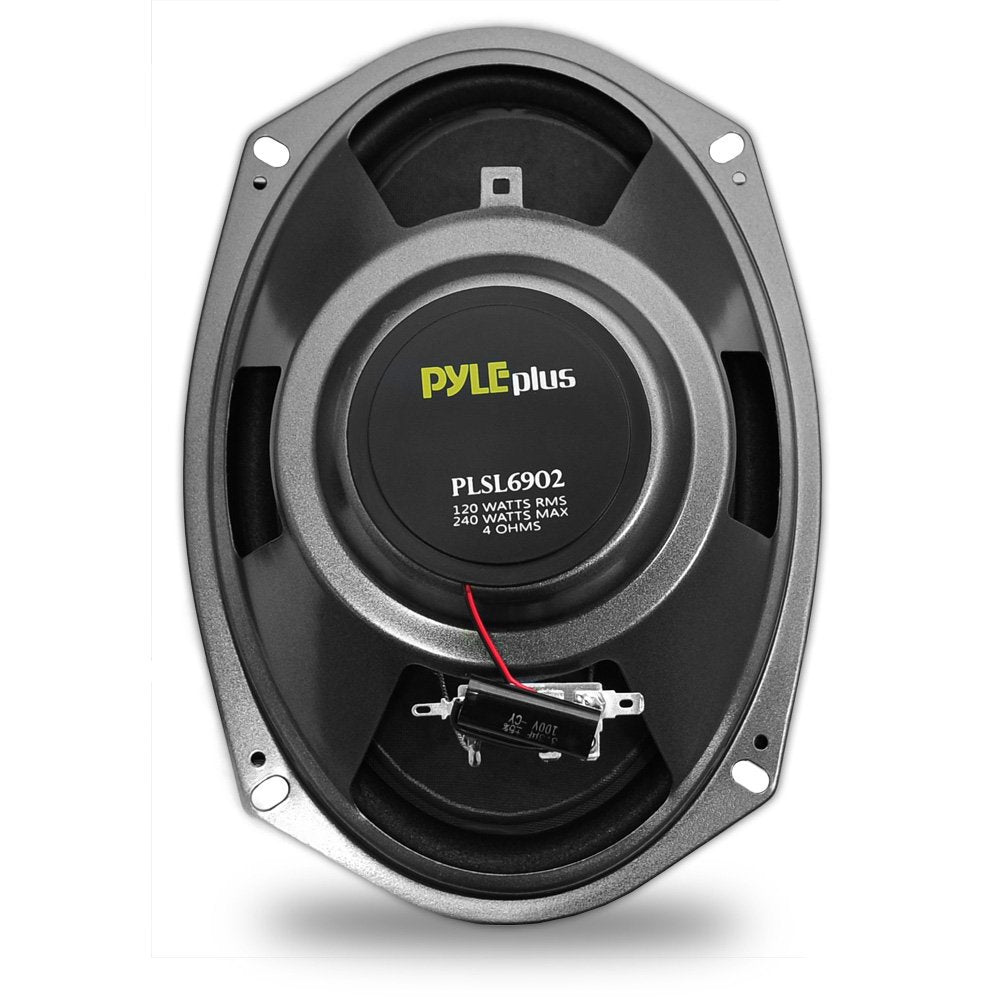 Pyle PLSL6902 Plus Series 6 x 9 Inch 240 Watt Slim Mount 2-Way Coaxial Speakers - Set of 2
