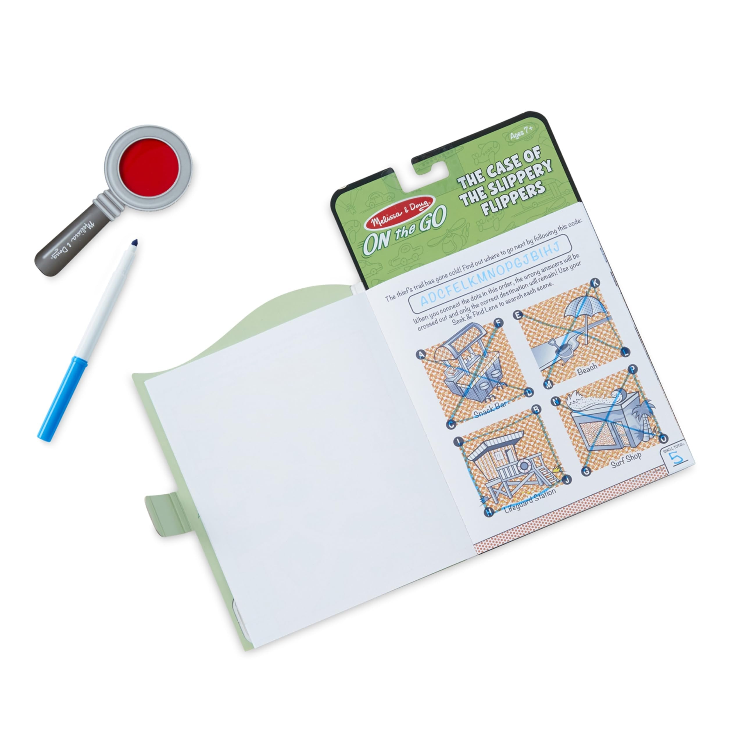 Melissa & Doug On the Go Secret Decoder Activity Book - The Case of the Slippery Flippers
