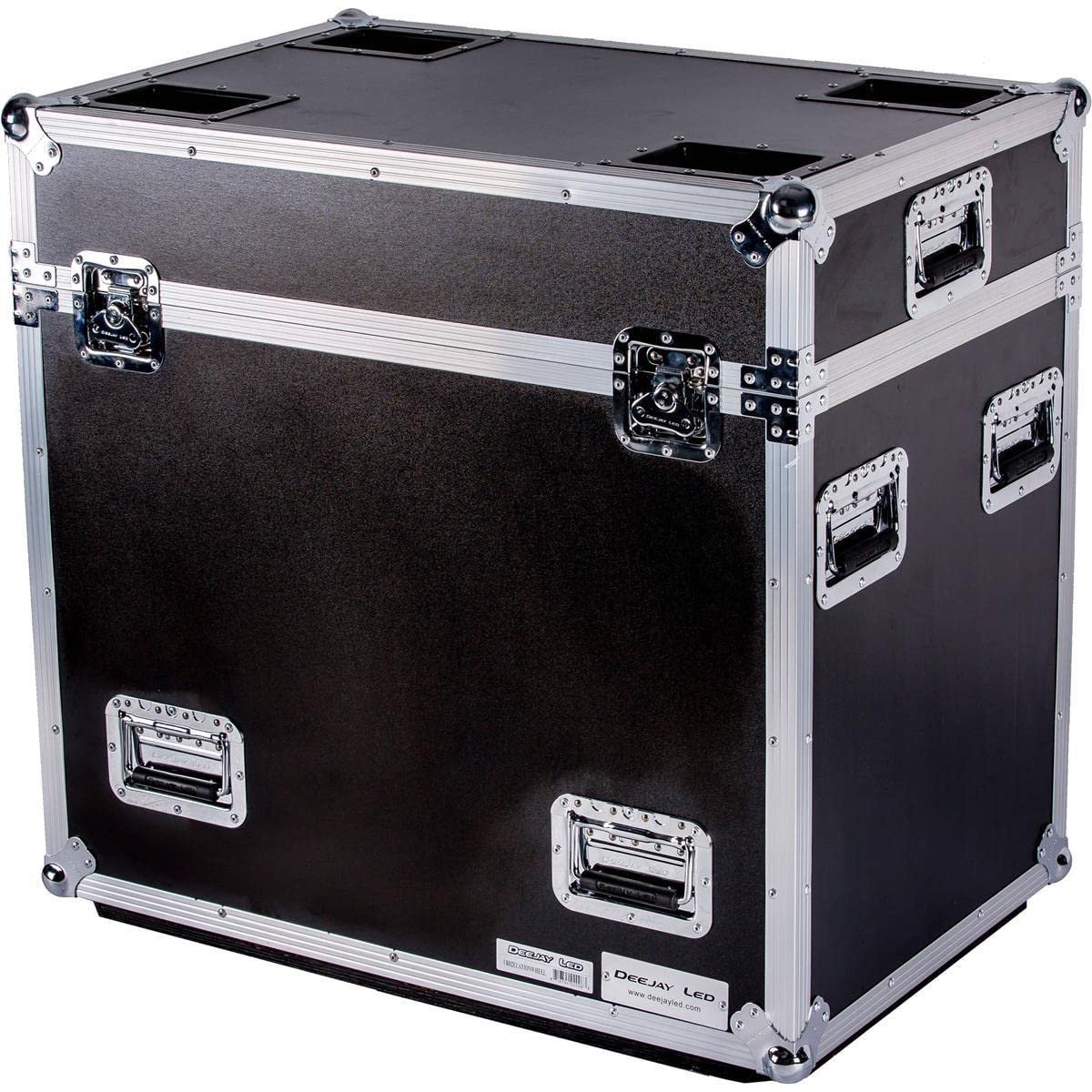 DEEJAY LED Professional Fly Drive Case For Two Platinum Lighting with Durable And Noiseless Casters including Foam Pieces to Press Lighting Tightly to Ensure Maximum Protection TBH2ELATIONWHEEL