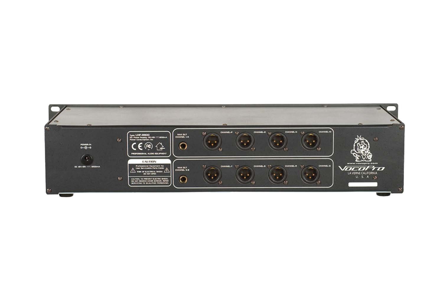 VocoPro 8 Channel UHF Wireless Mic System with M, Black (UHF8800XL)