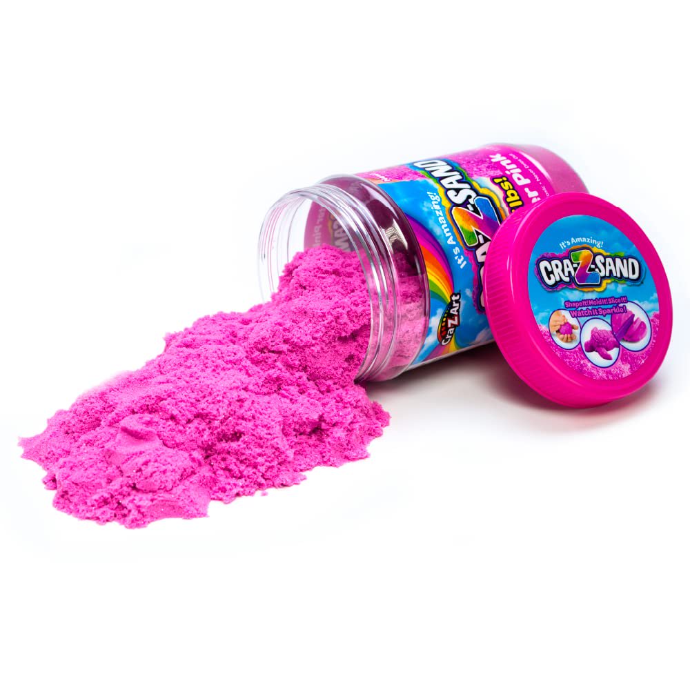 Cra-Z-Art Cra-Z-Sand Party Pack Glitter Pink Sand 3 Pack of 1.5lb Jars, Bulk Party Favor 3 Pack