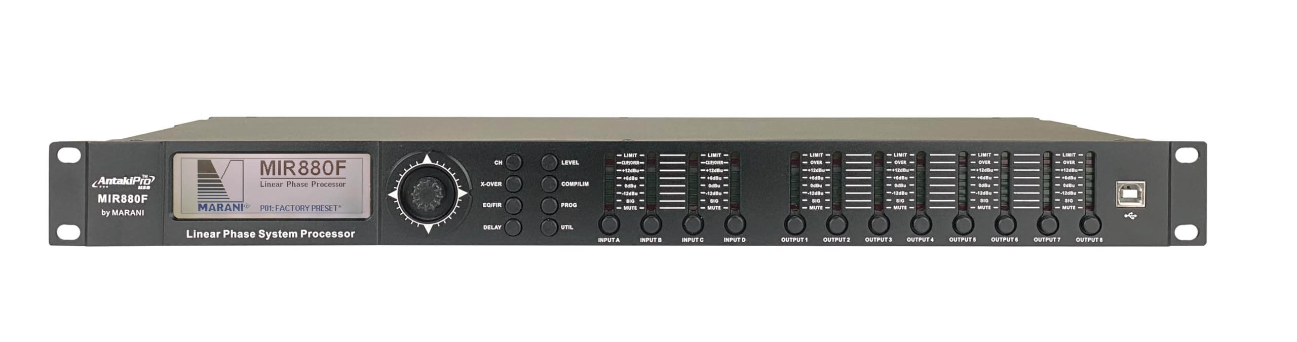 ANTAKIPRO MIR880F MIR Flagship FI Series Digital Processor 8 Input 8 Output DSP AUD 5 Pro Audio Sound System Processing Channels AutoEQ Balancing Algorithm - Antakipro by Marani for The MIR480 880