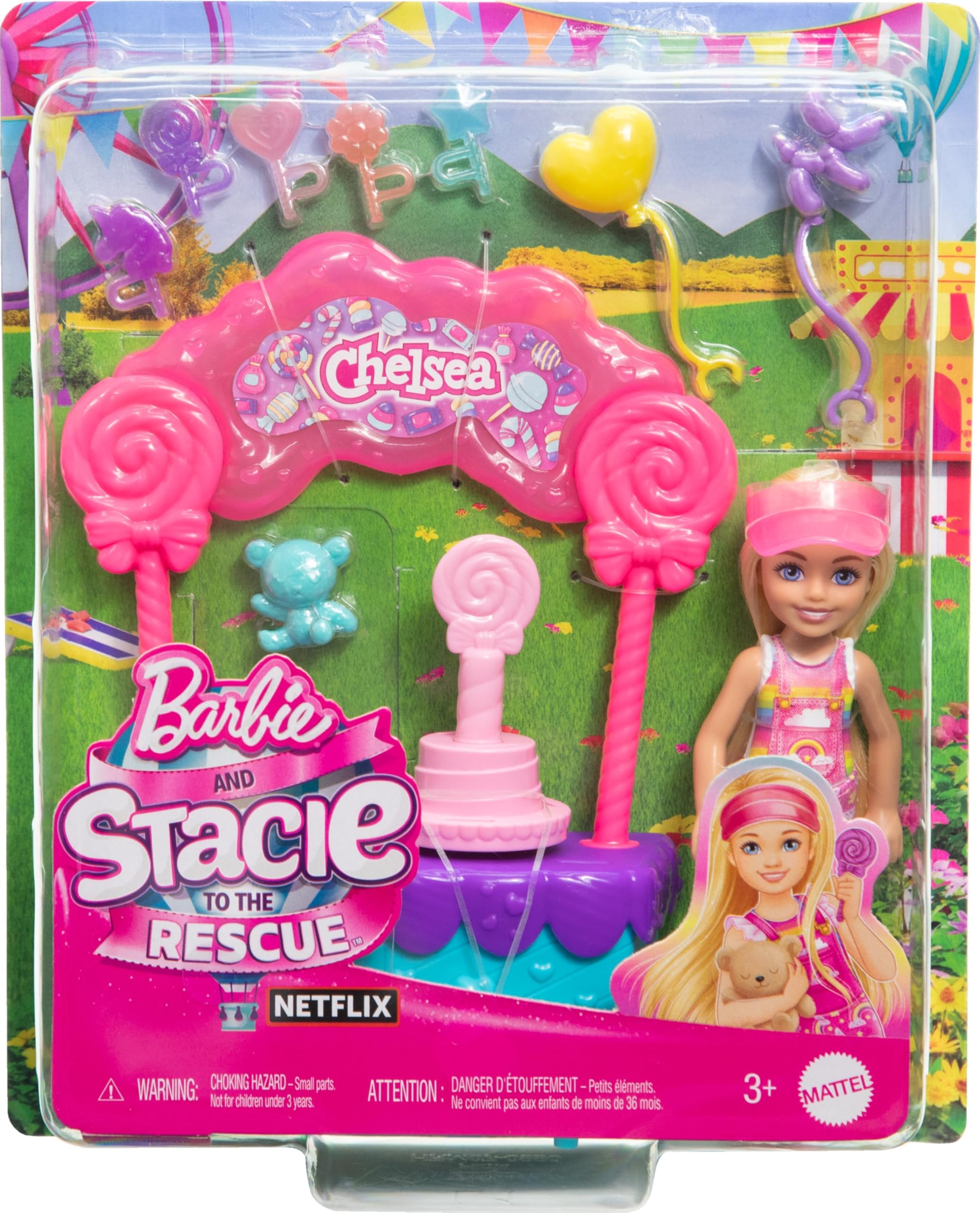 Barbie Chelsea Doll & Lollipop Stand Playset with Accessories, 10-Piece Toy Set from and Stacie to The Rescue Movie