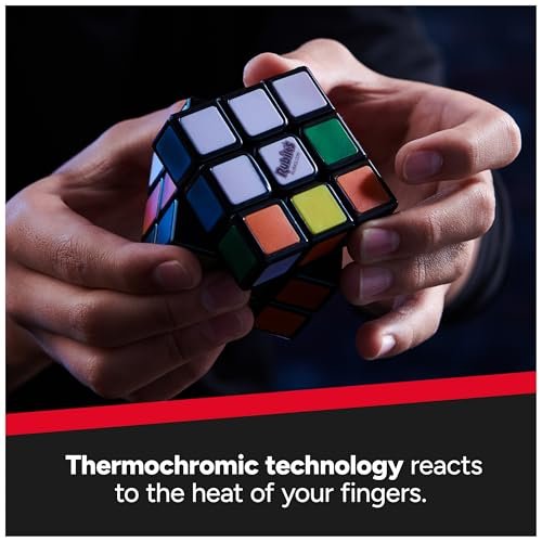 Rubik’s Cube, Phantom, 3x3 Cube Advanced Technology Difficult 3D Puzzle Travel Game Stress Relief Fidget Toy Activity Cube for Adults & Kids Ages 8+