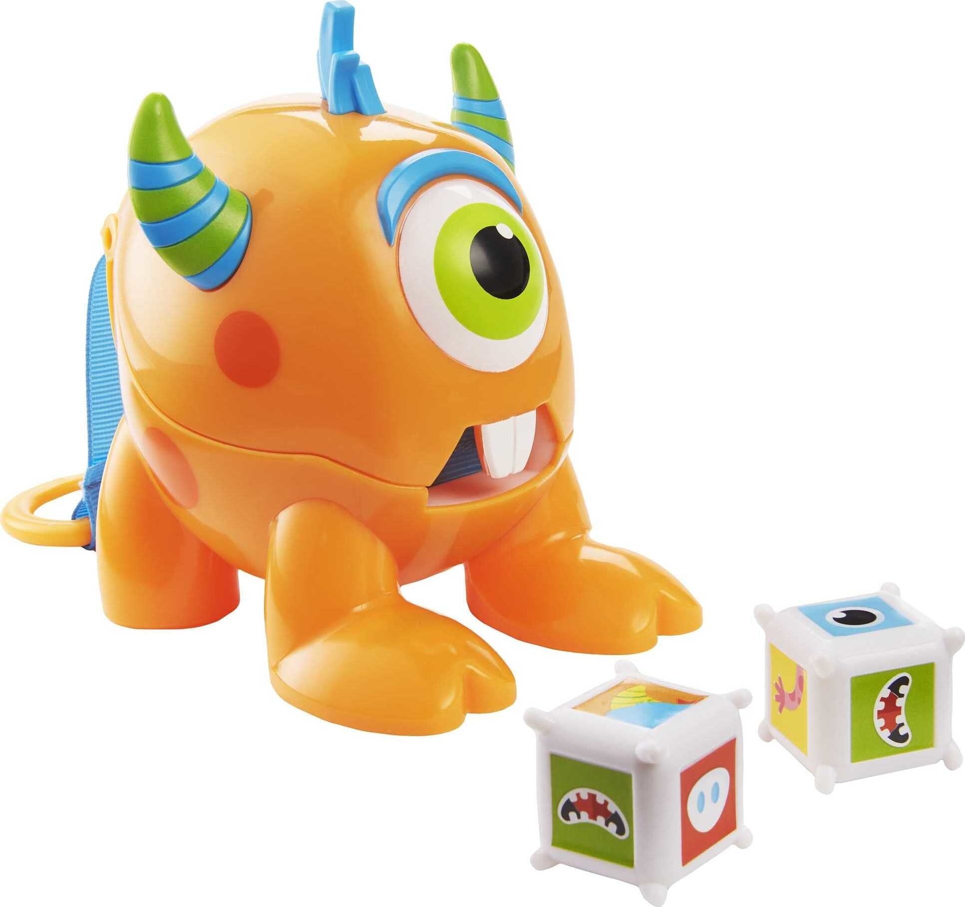 Fisher-Price Roll-a-Match Preschool Kids Game, Learn Matching & Memory with Monster Dice Roller.