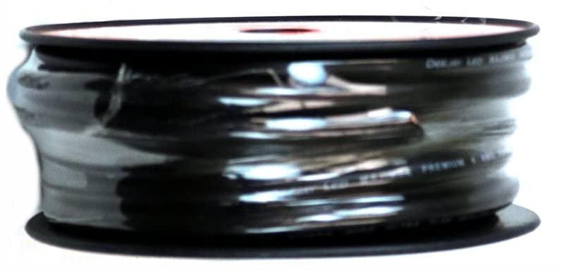 Four Gauge Thick Type Power Cable 50 Foot Length On Spool Black Aluminum Copper Cable Cca All Purpose Power Cable Stranded Wire Style With Thick Black Outer Jacket DEEJAY LED TBH450BLKCOPPER