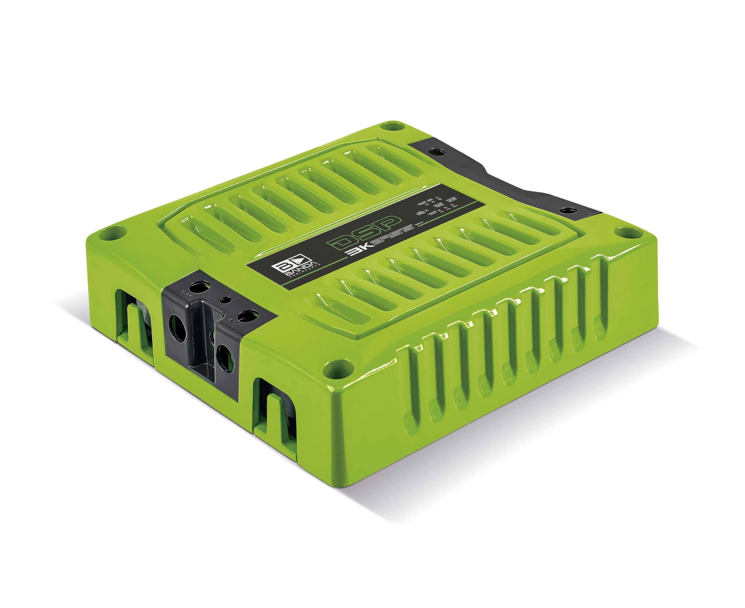 BANDA Audioparts DSP3K1GREENBASS Band Amplifier Module 3k1 3000wrms 1-Ohm 1 Channel Car Audio Amp DSP BASS Model with 3 Limiter Integrated Level Positions - DSP3K1GREEN