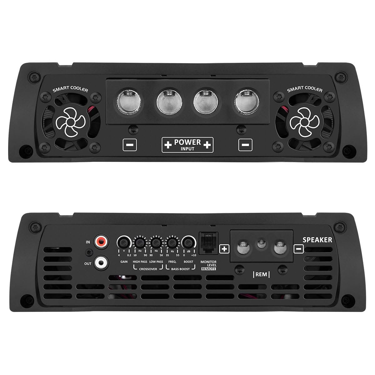 TARAMPS HD10000.1 Pro Car Audio Class D Amplifier 10000 Watts Sound System 1 Ohm Short-Circuit in Relation to GND, Low Impedance, Low/High Voltage Thermal Protection Covers Sub Bass Mid-bass Midrange