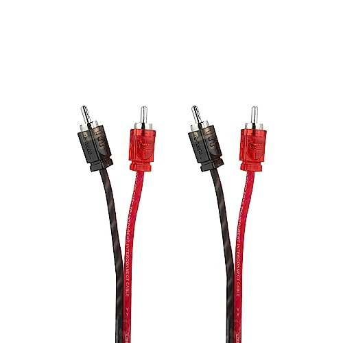 DS18 RCA-3FT RCA Audio Cable for Stereo Speaker or Subwoofer 3FT - Dual Male to Male Cable Connector - Car Audio RCA Ultra Flex Level 1 100% OFC - Heavy-Duty Design - Black