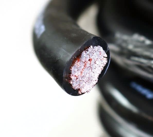 DEEJAY LED 0-Gauge 50 Foot Black Aluminum Copper Ca