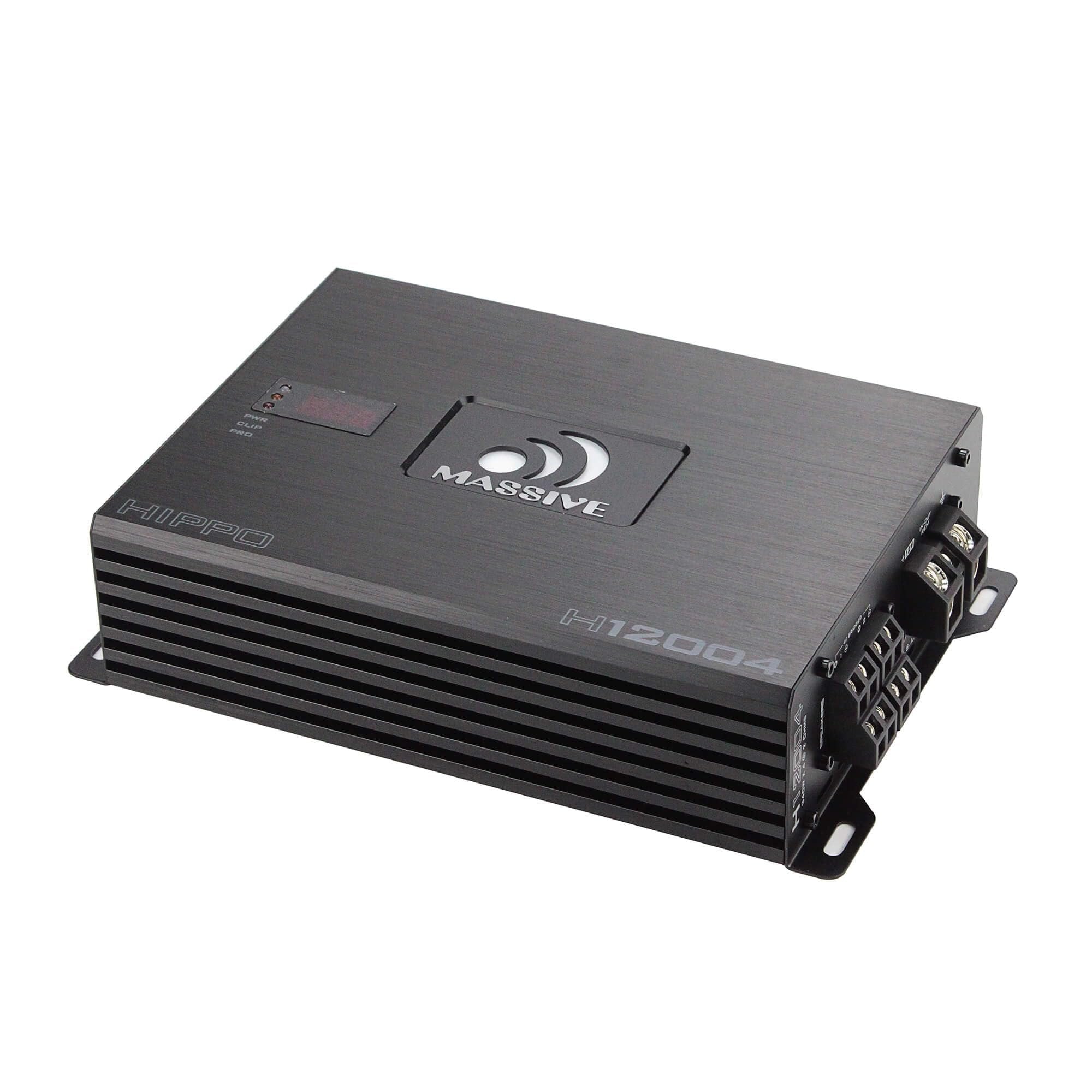 Massive Audio H12004 | 200 Watts RMS x 4 @ 4 Ohm 4 Channel Amplifier