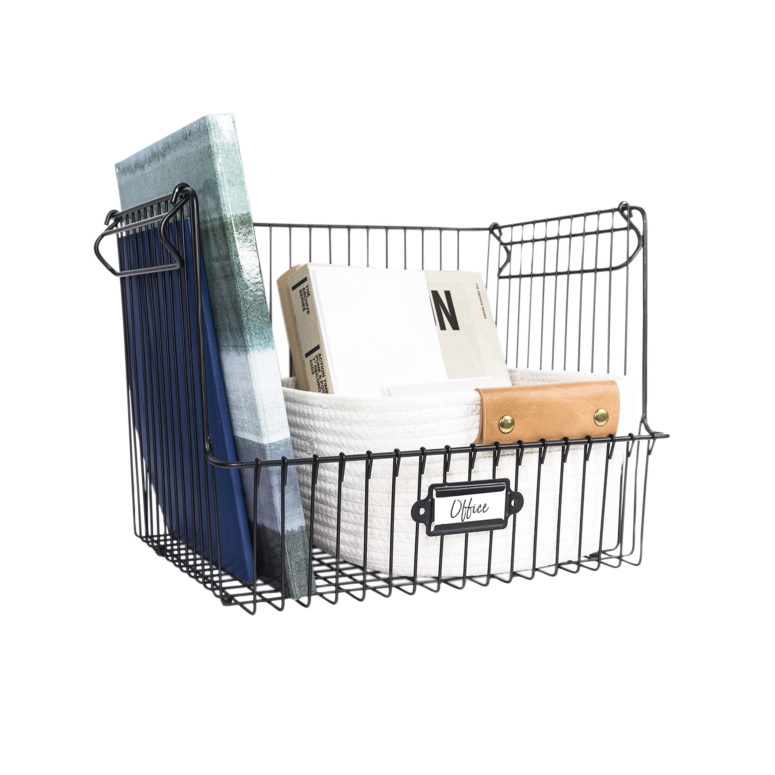 Spectrum Diversified Vintage Living™ Large Stacking Basket for Home Storage and Organization