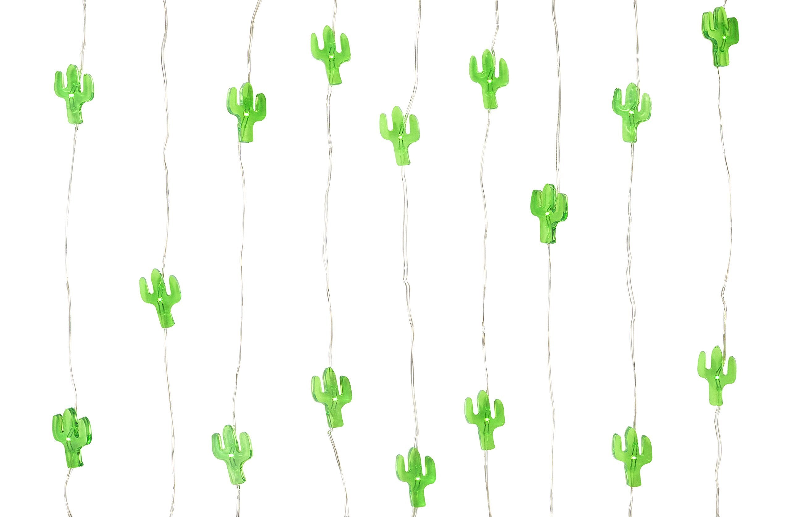 Talking Tables Tropical Party Supplies Birthday Decorations Cuban Fiesta Mini Cactus LED Fairy String Lights, 3 Meters