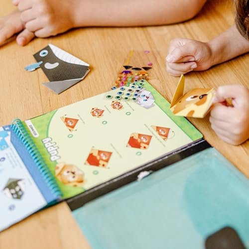 Melissa & Doug On the Go Origami Animals Craft Activity Set - 38 Stickers, 40 Origami Papers - Travel Activity, Arts And Crafts, kids for Ages 5+