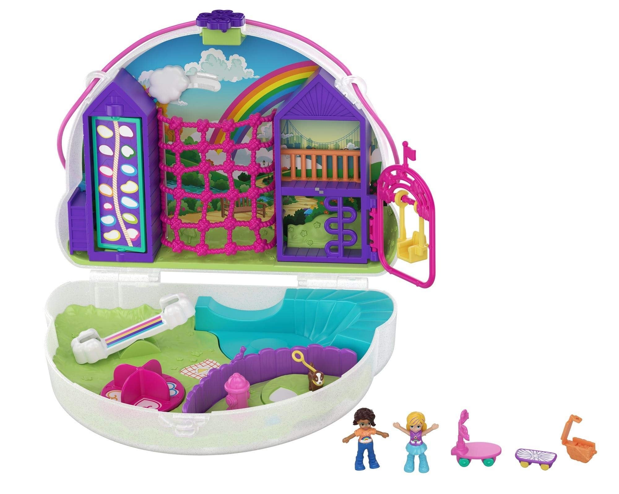 Polly Pocket- Cofanetto Borsetta dei Segreti Arcobaleno Polly Giocattolo per Bambini 4+Anni, GKJ65