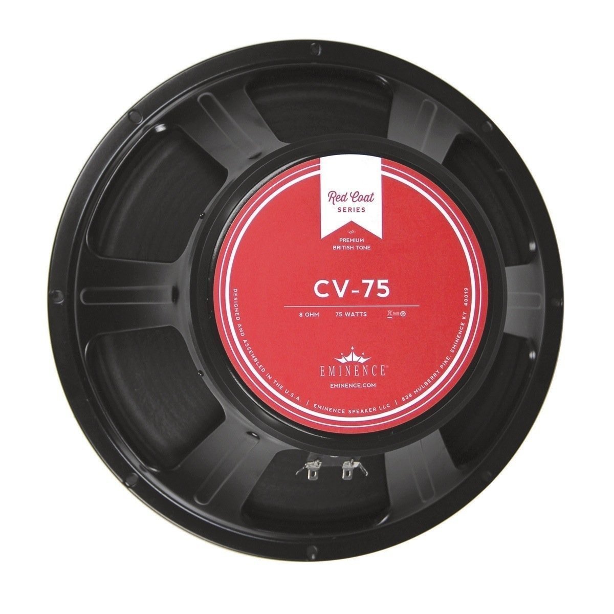 Eminence Red Coat Series CV-75 12" Guitar Speaker, 75 Watts at 8 Ohms, Black