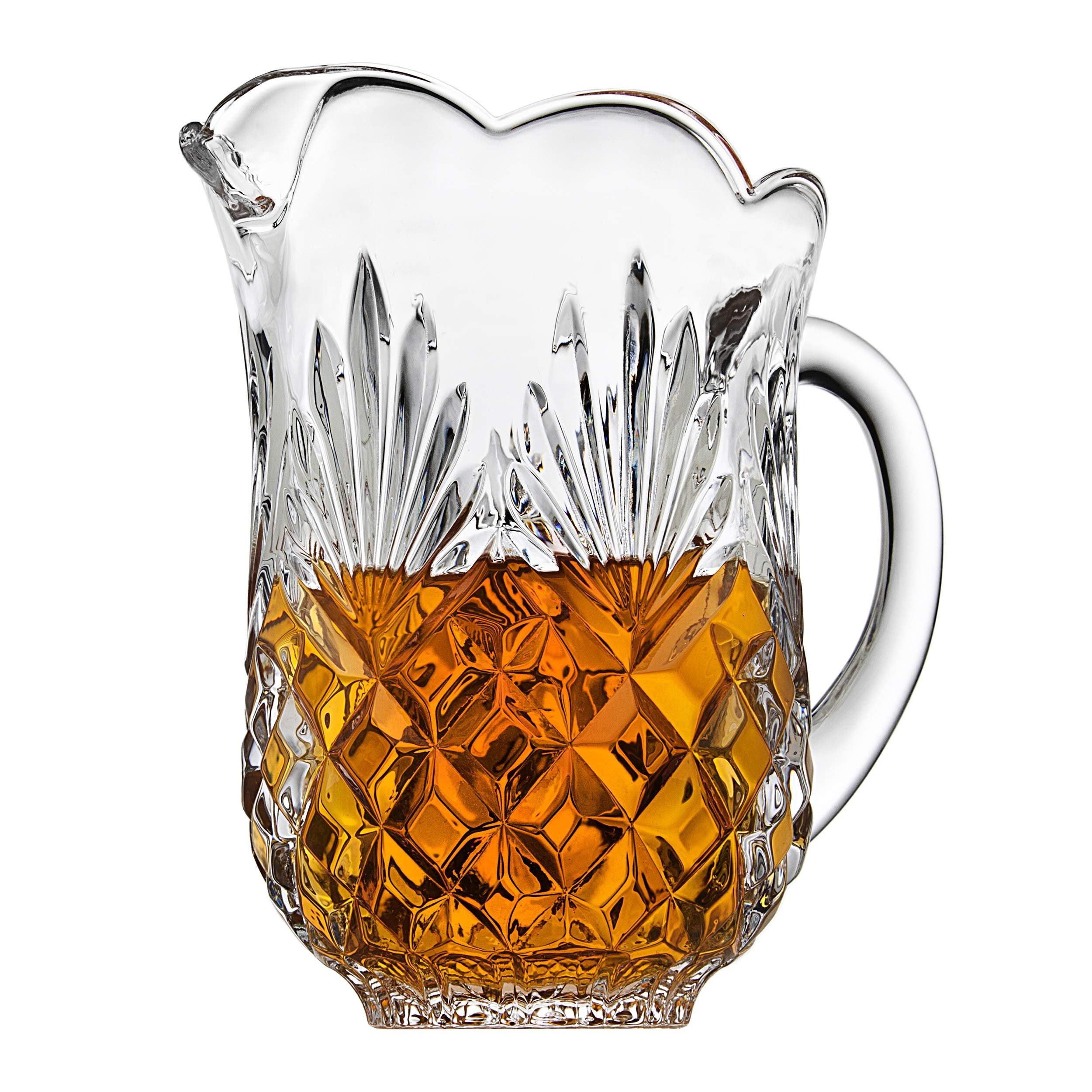 Godinger Water Pitcher Carafe, Iced Tea Pitcher, Cocktail Pitcher, Beer Pitcher, Beverage Serverware, 46oz