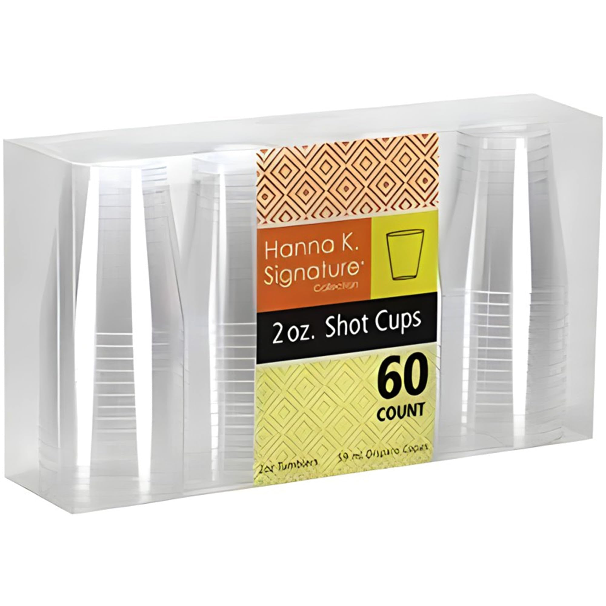 Clear Deluxe Plastic Tumbler - 1oz (Pack Of 50) - Premium Disposable Party Cups - Perfect For Events & Celebrations