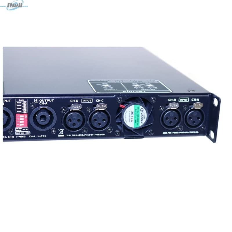 ADMARK AD-430 Amp Pro High Power Audio Class-D Power Amplifier 4 x 5000 Watts @ 4-Ohms Per Channel with Dual Digital Signal LEDs 1 U Rack Mount