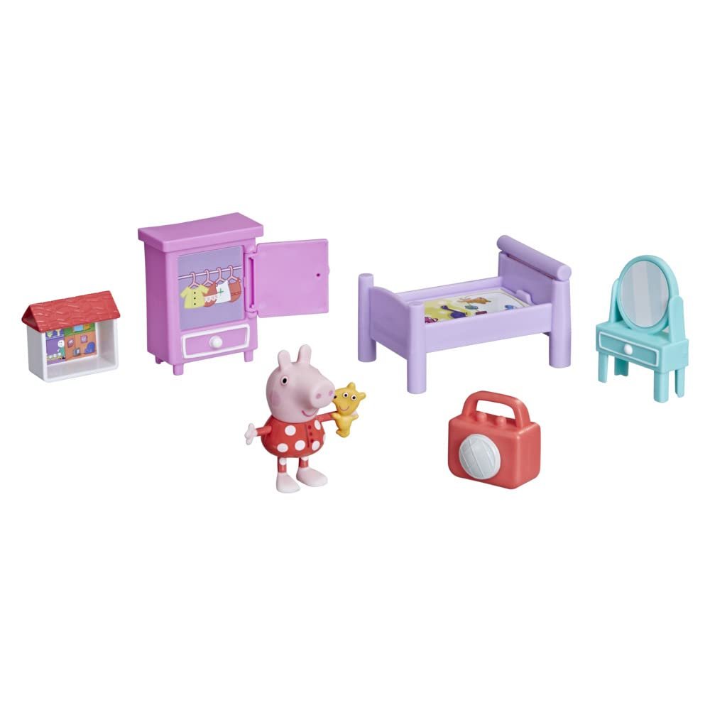 Peppa Pig Peppa's Adventures Bedtime with Peppa Accessory Set Preschool Toy, Figure and 5 Accessories, for Ages 3 and up