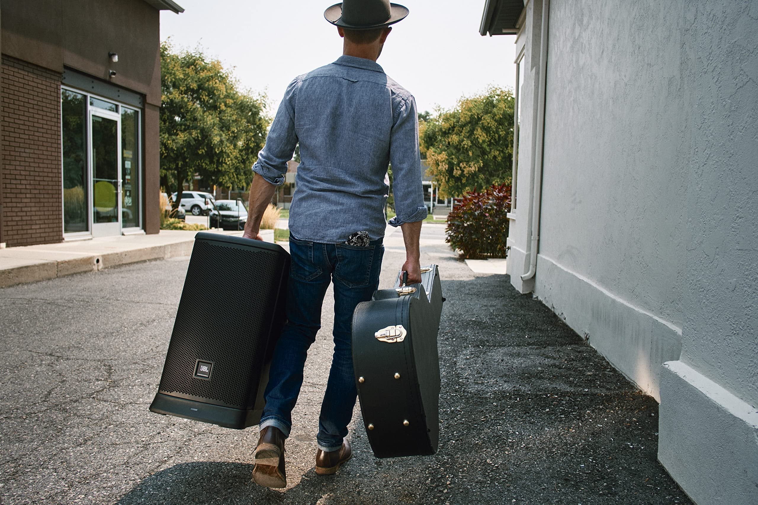 JBL Professional EON ONE Mk2 Active Battery-Powered Column Line Array Speaker System, 1500W Peak Power, 10", Bluetooth Wireless Audio, 5 Channel Mixer, Portable PA for DJs, Musicians, Events, Black