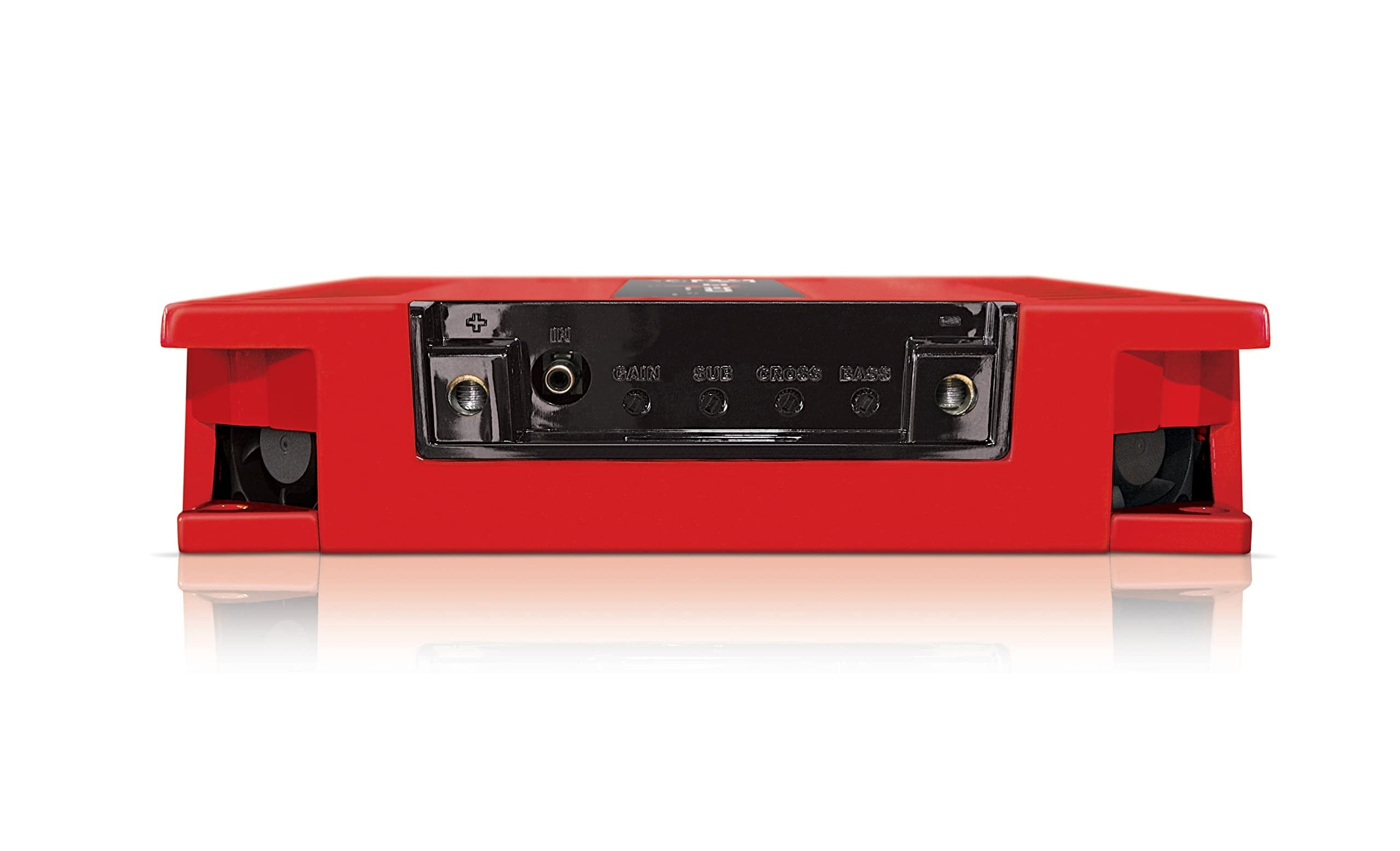 1-Ch.Vehicle Audio Bass Amplifier - 3000WRMS High-Powered Mono Bass Amp w/Subsonic Filter and Low Pass Filter Stable at 1 ohm, LED Indicators, Sound Specialization, Red - BANDA ICEX3000.1RED