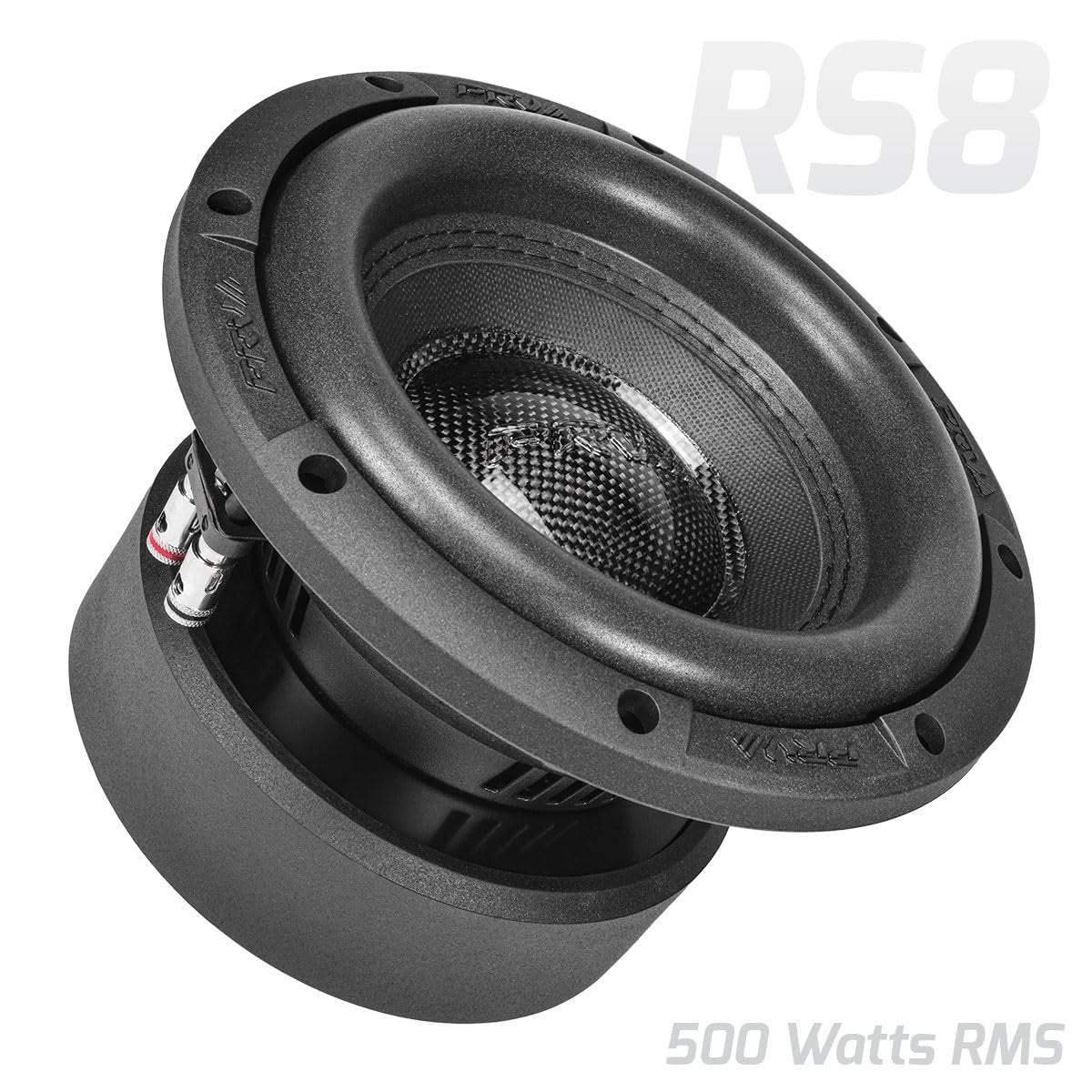 PRV AUDIO 8" Sub D4 1000 Watts Max Power Dual 4 Ohm, 14.5 mm Xmax, RS8-SUBD4, 2.4 in Voice Coil, 8 Inch Car Subwoofer Deep Low Tones for Car, Pickup Trucks Audio Systems (Single)