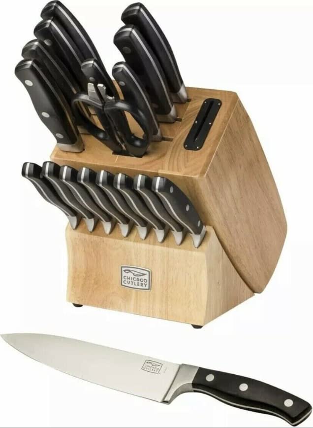Chicago Cutlery Insignia2 18-Piece Knife Block Set w/ Knife Sharpener 1117756