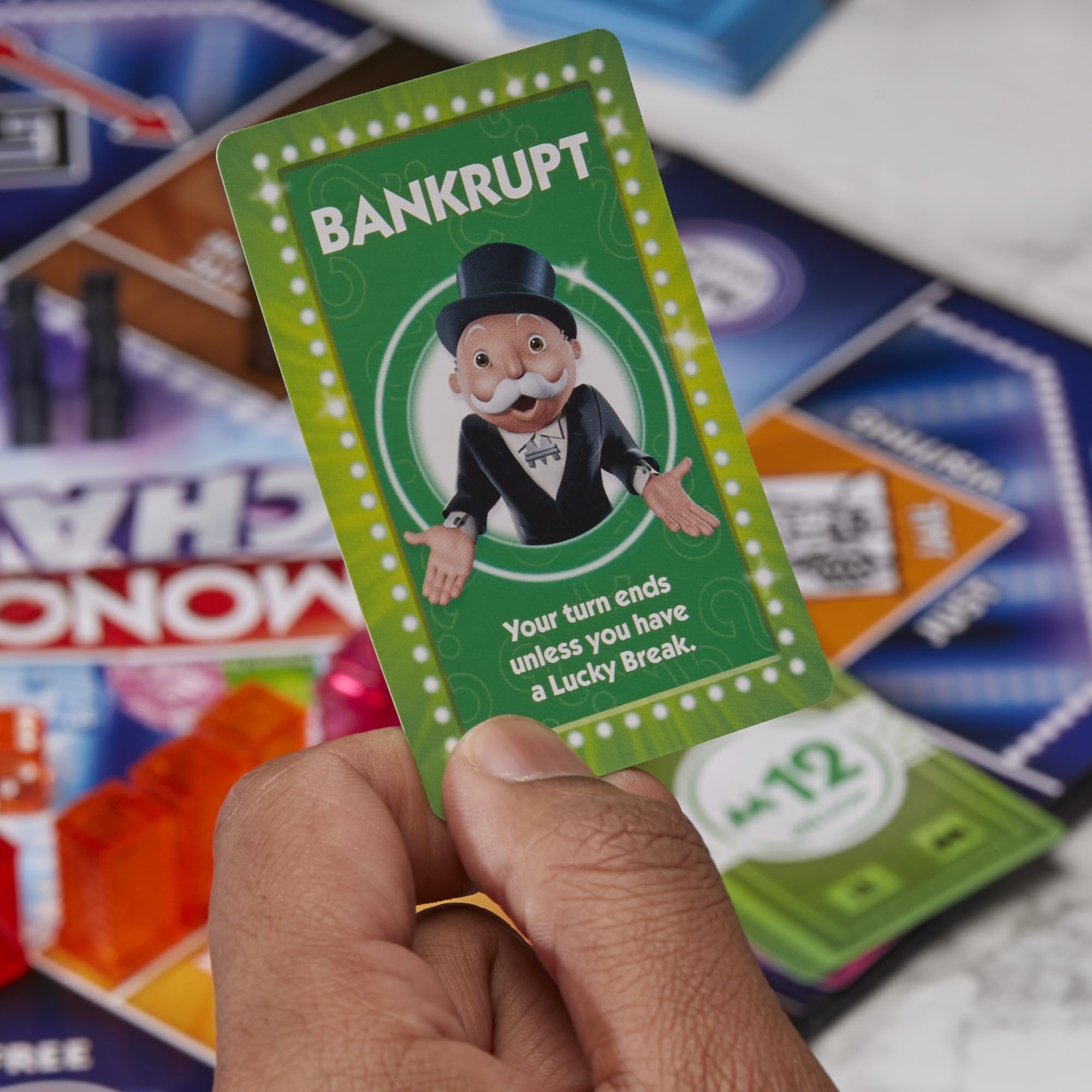 Monopoly Chance Board Game for Adults and Kids | Fast-Paced Family Party Game | Ages 8+ | 2-4 Players | 20 Mins. Average (Amazon Exclusive)