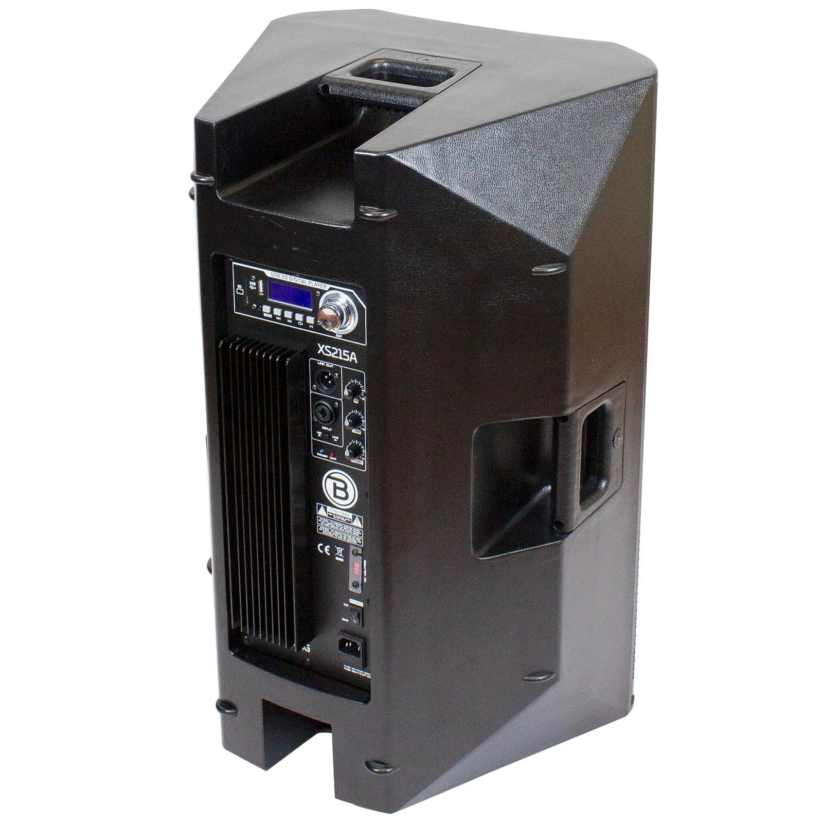 Blastking XS215A 1000 Watts 15 inch 2-way Active Loudspeaker w/Bluetooth and MP3 Player