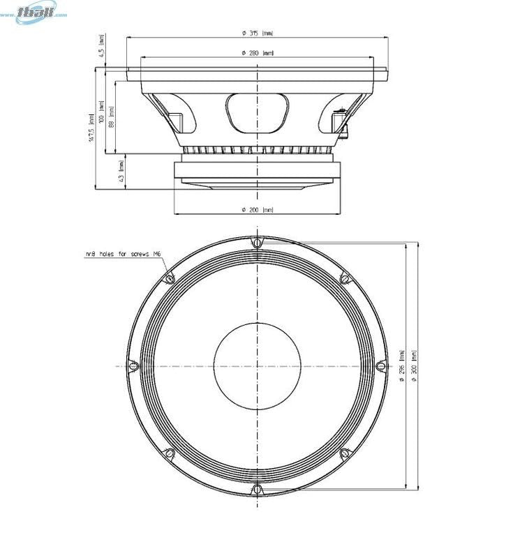 Eighteen Sound 12MB777-8 12-inch Mid Bass High Power Woofer Driver 8 Ohms Compact 2-Way Reflex Enclosure Weather Protected Cone and Plates for Outdoor Usage