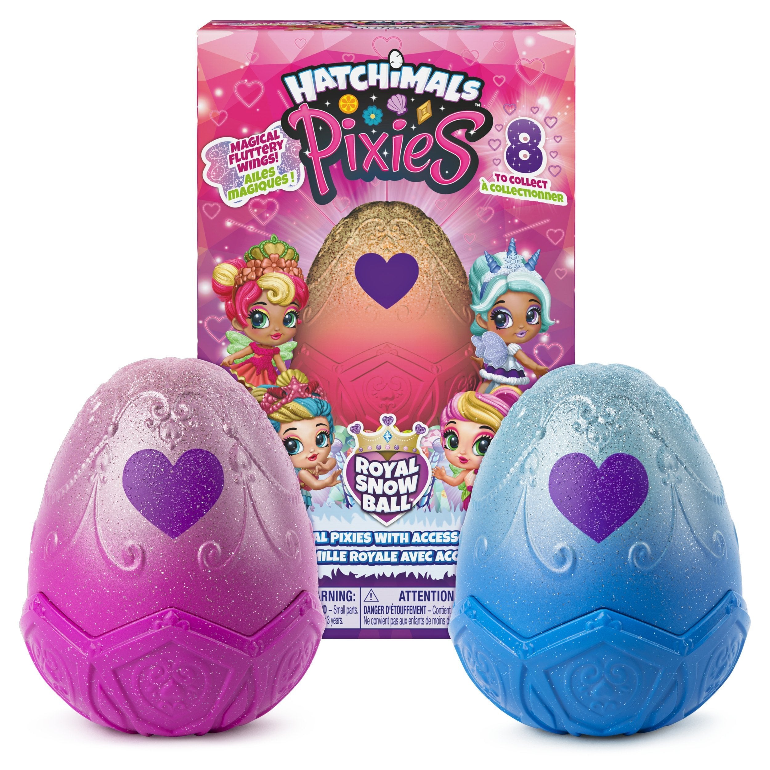 Hatchimals, Pixies Royals 2-PAck, 2.5-Inch Collectible Dolls and Accessories, for Kids Aged 5 and up (Styles May Vary)