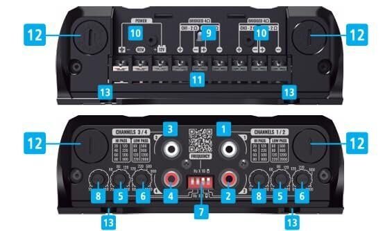JFA 2-in-1 Amplifier & Audio Processor 400X4 Class D for Car & Motorcycle...