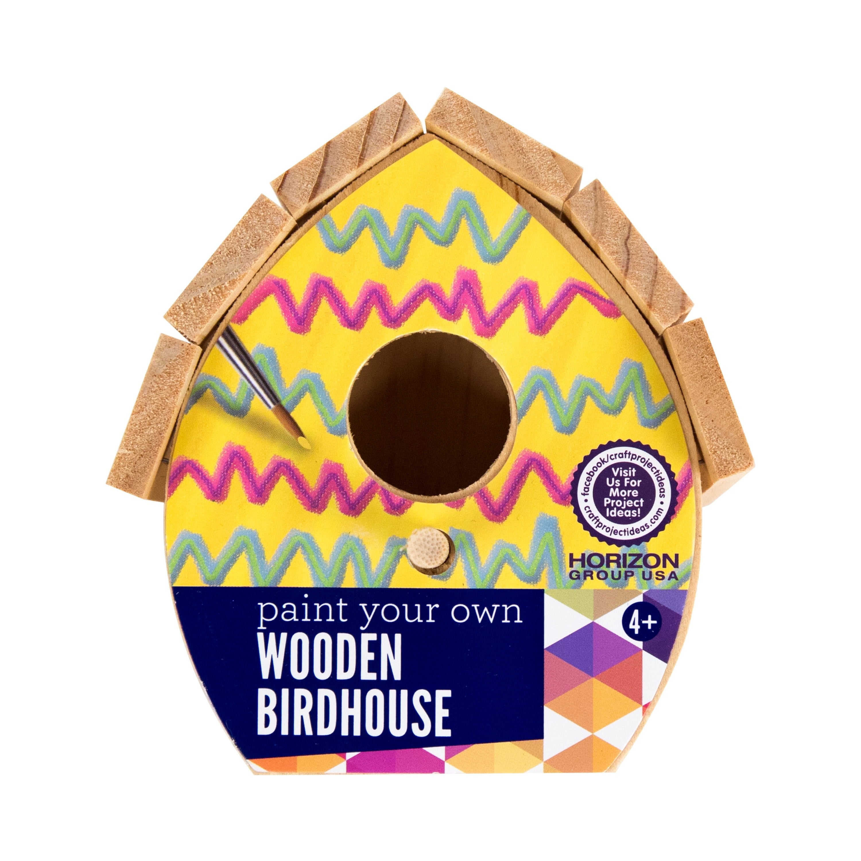 Go Create Paint Your Own Slate Roof Mini Birdhouse