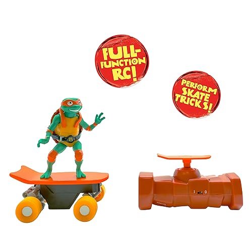 Teenage Mutant Ninja Turtles Michelangelo Half Pipe RC Vehicle Movie Edition Ages 5+ - Skate + Performs Tricks - 2.4GHz RC Controller