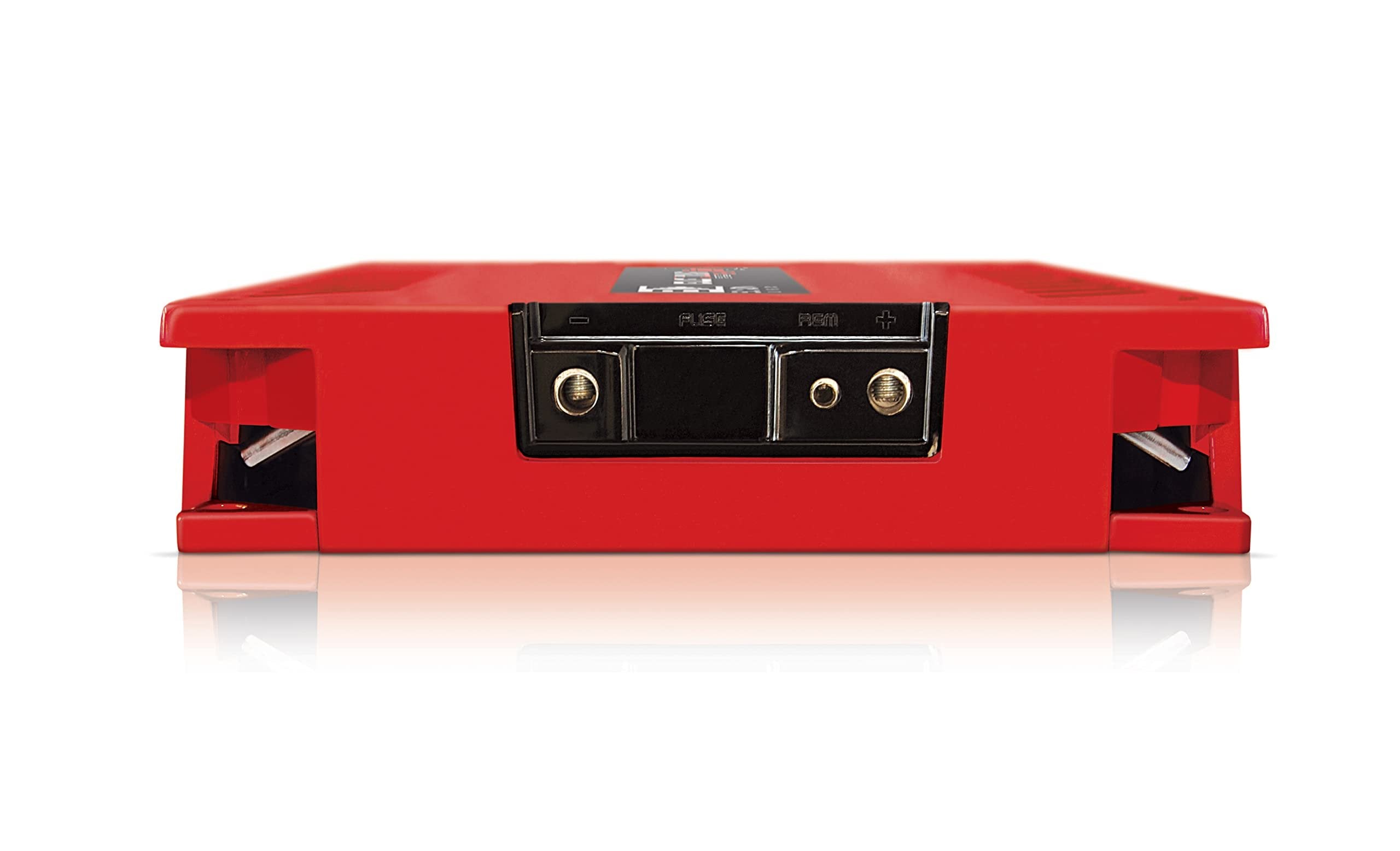 BANDA Electra 1-Ch. Vehicle Audio Bass Amplifier - 3000WRMS D Class High-Powered Mono Bass Amp w/Subsonic & Low Pass Filters Stable @ 1ohm, LED Indicators, Sound Specialization, Red - BANDA 3K1OHMRED