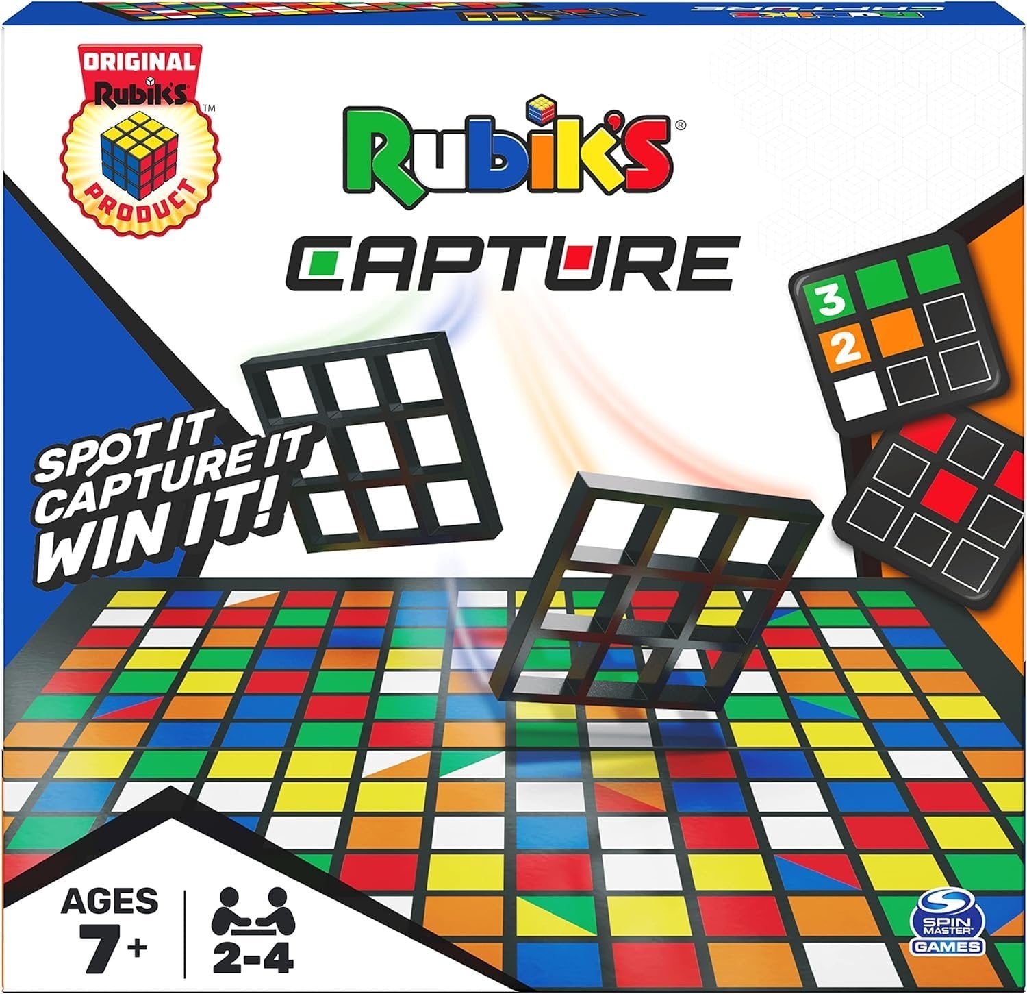 Rubik's Capture, Classic Fast-Paced Puzzle Strategy Sequence Retro Challenging Brain Teaser Board Game for Family Fun, for Adults & Kids Ages 8 and up