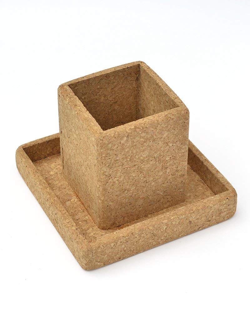 Mara-Mi Cork Pencil Cup with Tray