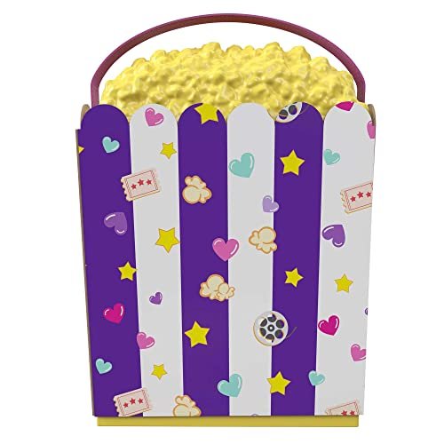 Polly Pocket Un-Box-It Playset, Popcorn Shaped Box Opens to a Movie Theater Adventure, 20 Accessories Including 2 Micro Dolls & 3 Tiny Takeaways