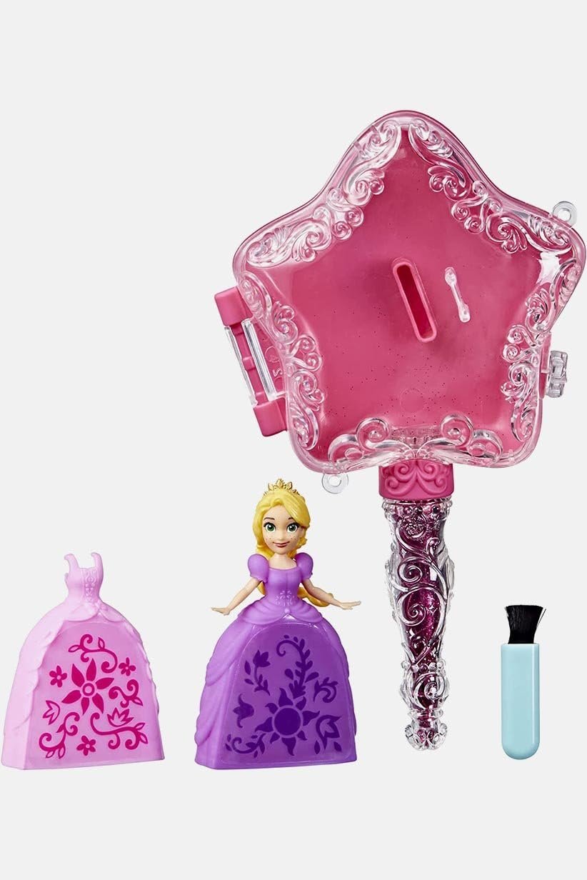 Disney Princess Secret Styles Magic Glitter Wand Rapunzel Doll and Wand Playset, Arts and Crafts Toy for Kids 4 and Up