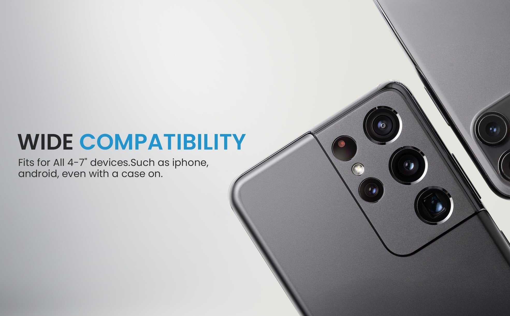 iDance MS1820 Universal Cell Phone Holder with Easy Lock and Bluetooth Remote Control Phone Mount with Clamp Camera and Mobile Phone Holder for Car