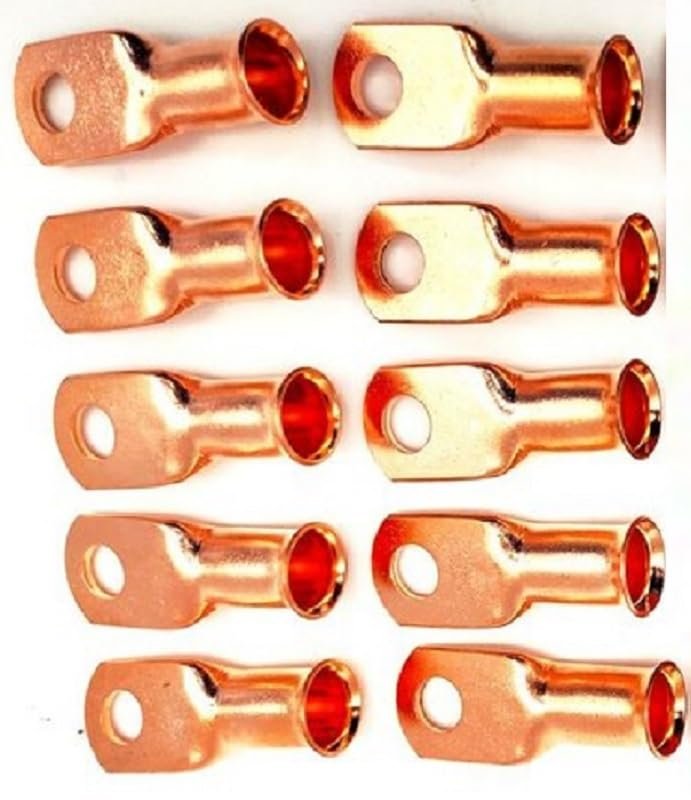 DEEJAY LED TBH2GA10PINKBLK 10 Pack Crimp Connector Style for 2 Gauge Wire Pink / Black Tube Insulators