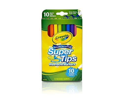 Crayola Super Tips Markers, Washable Markers, 10Count, Assorted