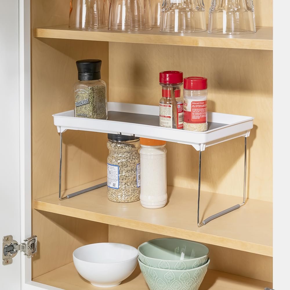 Home Basics Foldable Rubber Lined Plastic Kitchen Organizer Rack (1)