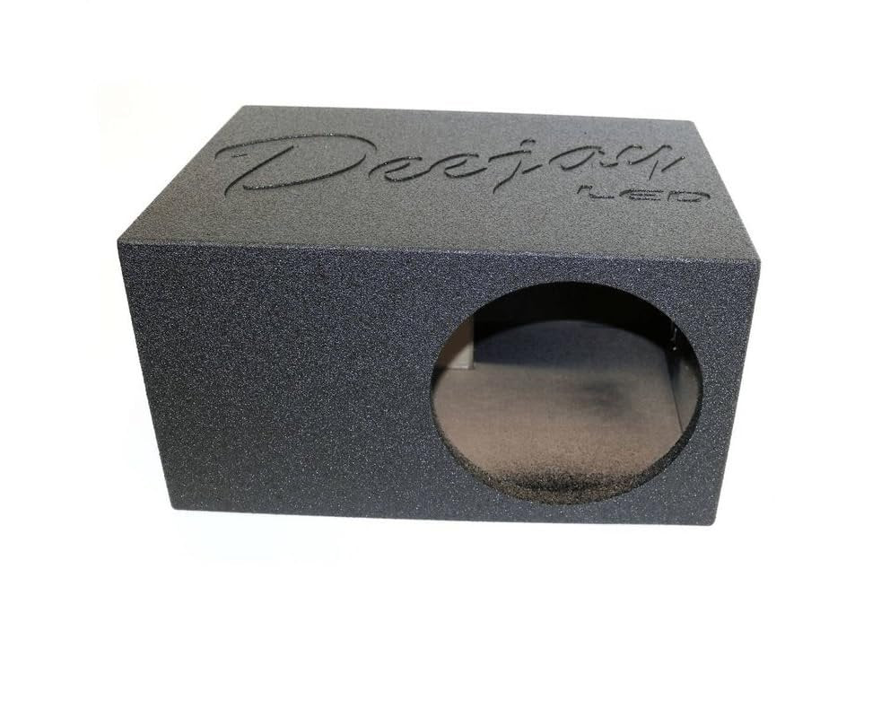 DEEJAY LED 1X10EPOXY DJL 10-in Base Box for 10-in Woofer with Tuned Port and Durable Epoxy Coat Outer Finish Embossed Logo