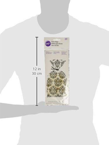 Wilton 20/Pack Damask Treat Bag, Black and White